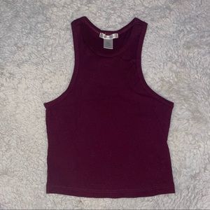 Maroon Bozzolo Crop Top